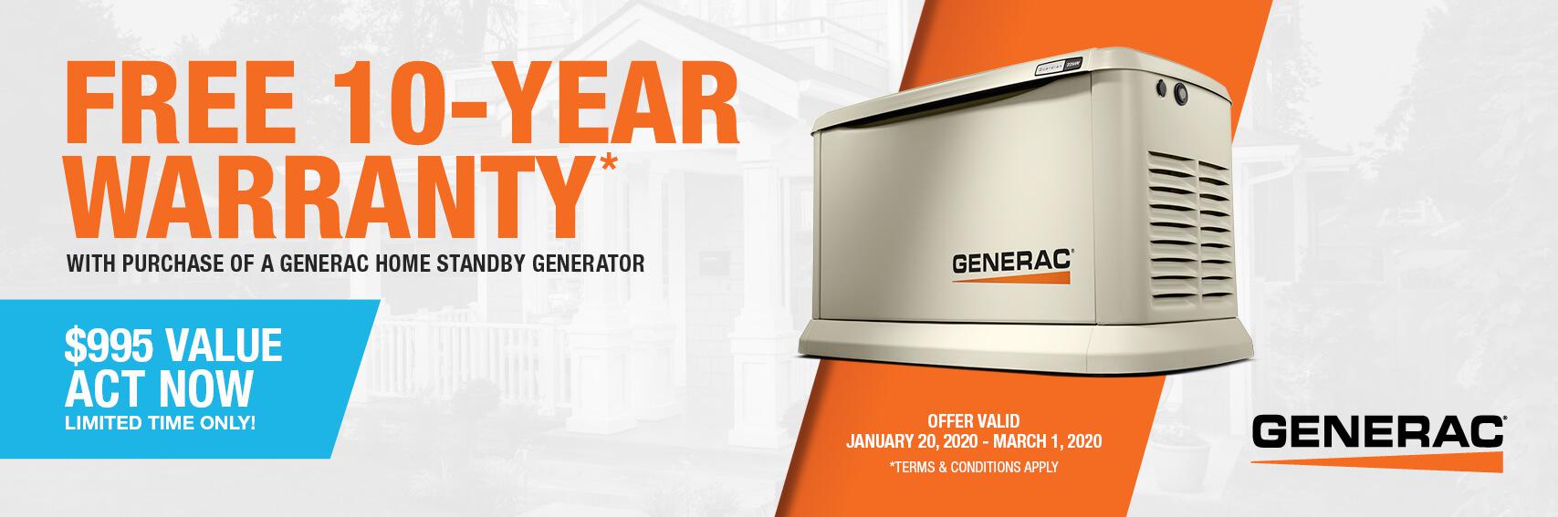 Homestandby Generator Deal | Warranty Offer | Generac Dealer | Marengo, OH